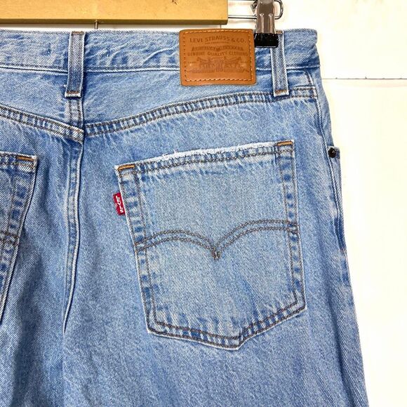 Levi’s Baggy Dad Jeans Womens Distressed light Blue 29 Ripped Wide Leg vintage - Picture 5 of 16